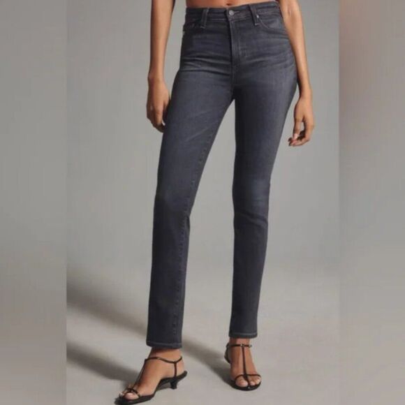 New Adriano Goldschmied Mari High Rise Slim Straight Jeans in Smoky Dust sz 25 - Picture 1 of 15